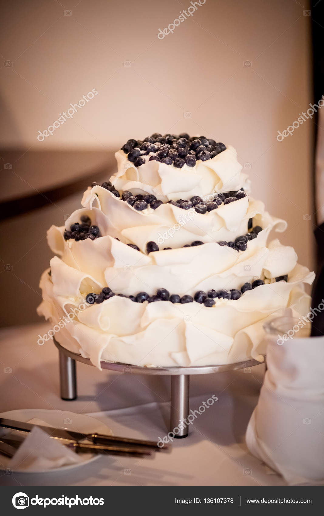 Delicious Tasty Wedding Cake Detail Stock Photo Annabieniek
