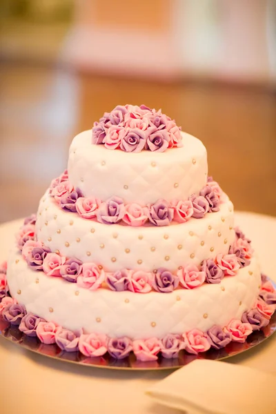 Lækker velsmagende bryllup kage detalje - Stock-foto