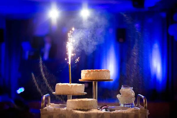 Delicioso detalle de pastel de boda sabroso —  Fotos de Stock