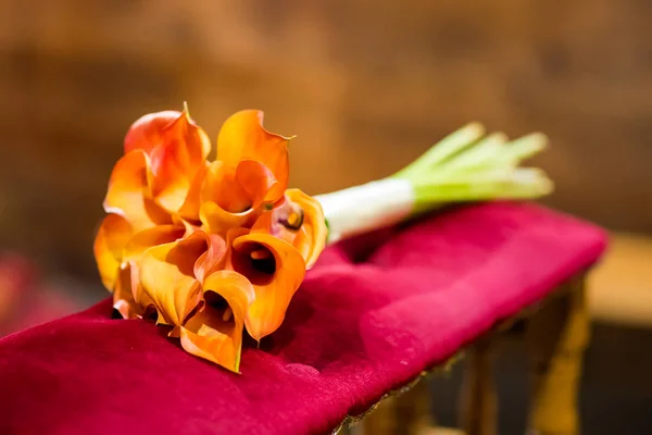 Belo detalhe do buquê de casamento — Fotografia de Stock