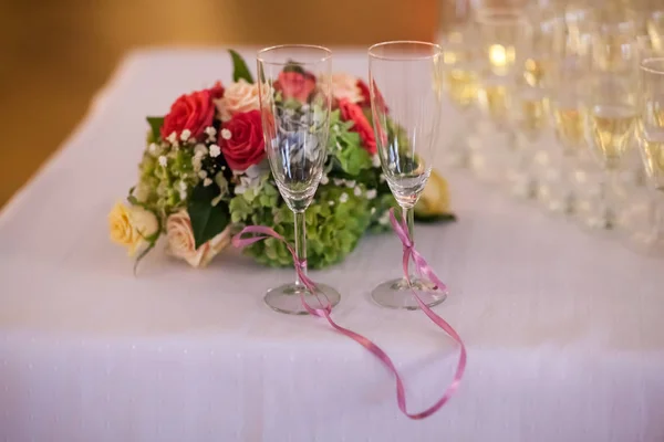 Traditional polish wedding champagne detail — Stock Photo, Image