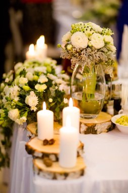 Güzel düğün Resepsiyon Masa dekorasyonu