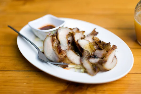 Thai fried pork meat — Stock Photo, Image