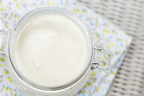 Vegan diy homemade eggfree mayonaise — Stock Photo, Image