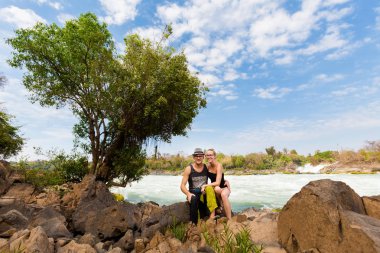 Turist Khone Phapheng şelale