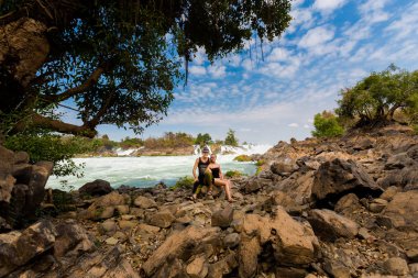 Turist Khone Phapheng şelale