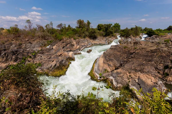 Li Phi waterfall in Laos — Stock Photo, Image