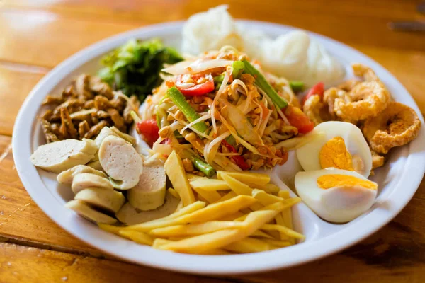 Papaya salad food selection — Stock Photo, Image