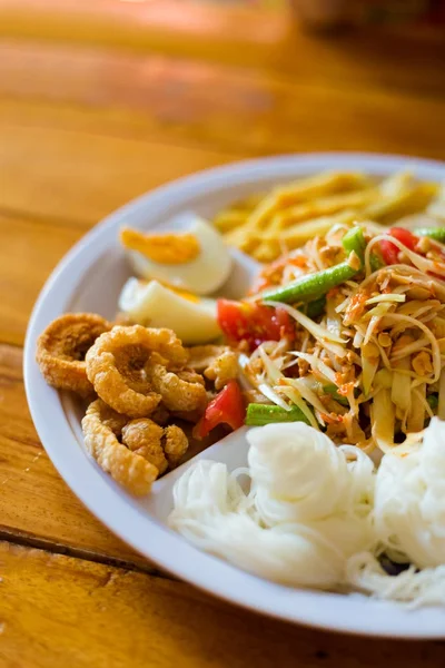 Papaya salad food selection — Stock Photo, Image