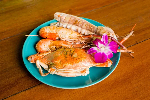 Thaise zeevruchten mix selectie barbecue — Stockfoto