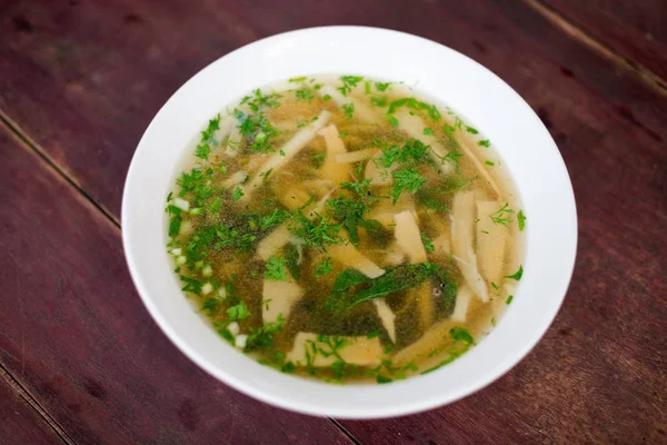 Lao brodo di bambù vegetale chiaro — Foto Stock