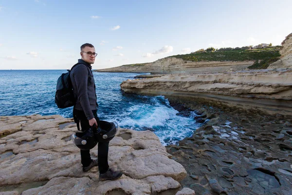 Tourist auf St. Peter 's Pool — Stockfoto