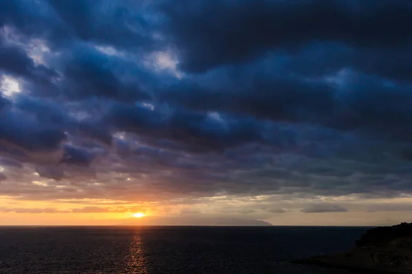 Tenerife paesaggio - Costa Adeje tramonto — Foto Stock