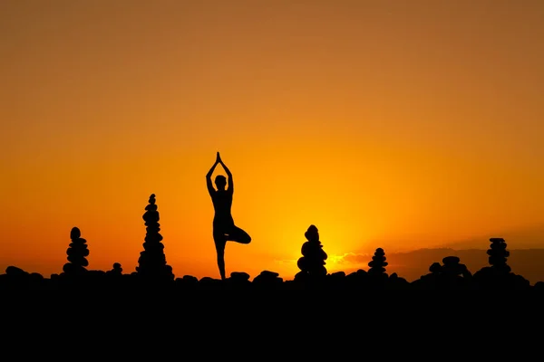 Séance de yoga oriental sur Tenerife — Photo