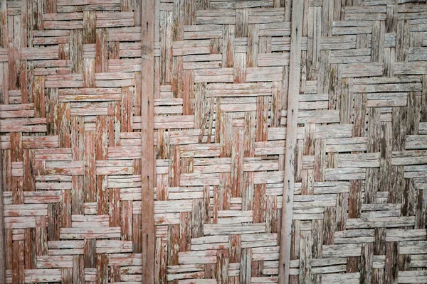 Closeup Bambu Duvar Tropikal Koh Klang Adası Güney Tayland Krabi — Stok fotoğraf