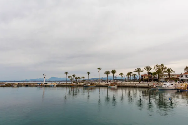 Schöne Antike Hafenarchitektur Der Stadt Side Der Türkei Antalya Schöner — Stockfoto