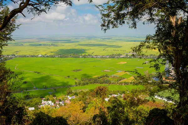 Paisaje Desde Cima Montaña Sagrada Sam Templo Chua Corazón Del —  Fotos de Stock