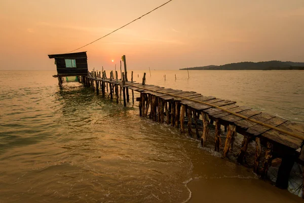 Paisaje Marino Atardecer Verano Isla Tropical Phu Quoc Área Cua — Foto de Stock