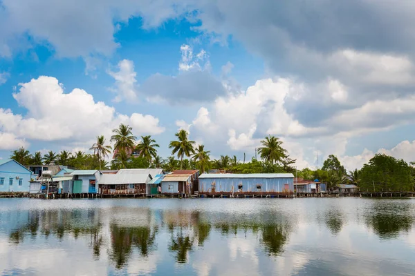 Helyi Házak Gyönyörű Vad Cua Can Strand Trópusi Phu Quoc — Stock Fotó