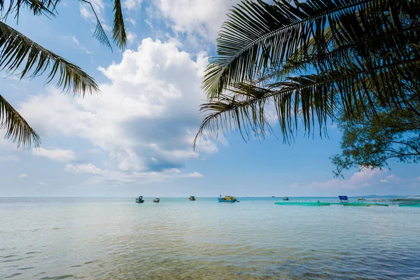 Local Landscape Beautiful Fishermans Village Beach Ganh Dau Tropical Phu — Stock Photo, Image