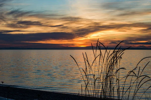 Pôr do sol na Baía de Semiahmoo — Fotografia de Stock