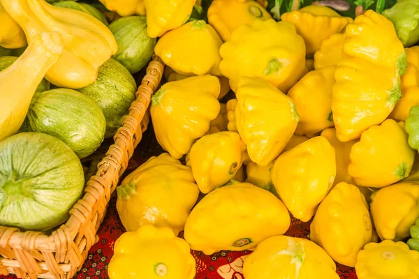 Fresh summer squash at the market — Stock Photo, Image