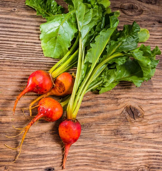 Orange Beets Wooden Table Fresh Garden — Stock Photo, Image