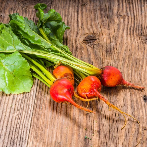 Orange Beets Wooden Table Fresh Garden — Stock Photo, Image