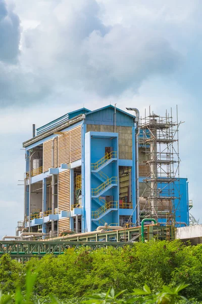 Budova Výstavbě Modrou Oblohou — Stock fotografie