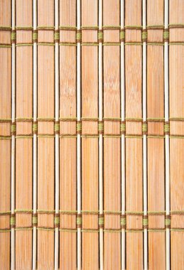 Arka plan bambu perde, bir bileşeni olan doğal bambu ve kenevir ip ile sinirli. Yüksek çözünürlük bambu doku fotoğraf.