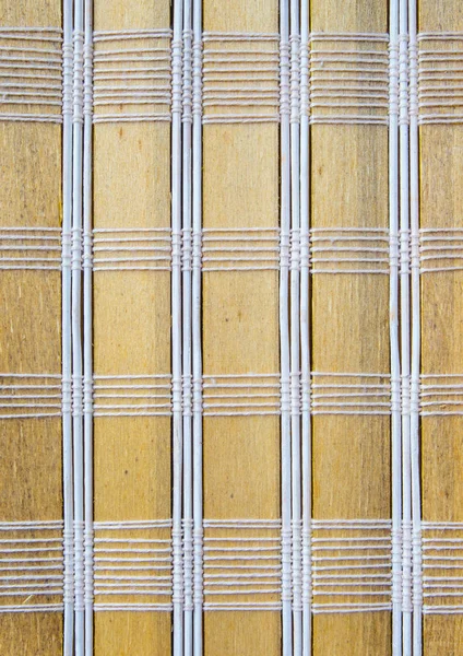 背景の竹のカーテン 天然竹 麻ロープのコンポーネントでひもでつながれます 高解像度竹テクスチャ画像 — ストック写真