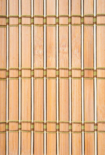 背景竹帘 天然竹和麻绳组成的一个组成部分 高分辨率竹纹图片 — 图库照片