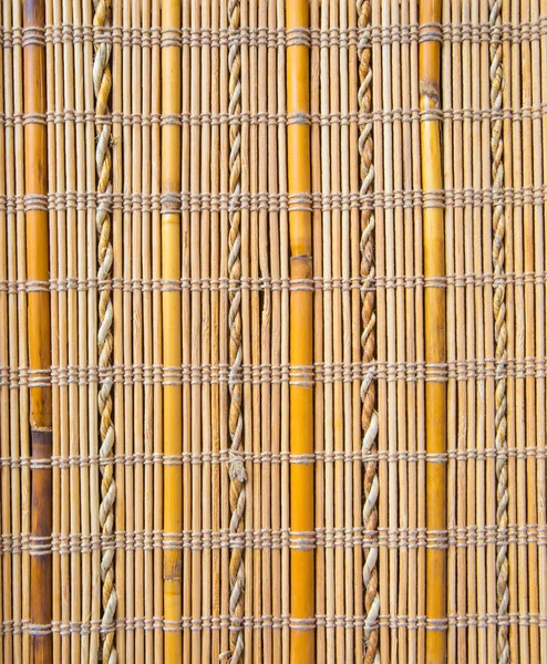 Bakgrunden Bambu Gardin Komponent Naturlig Bambu Och Hampa Rep Uppträdda — Stockfoto
