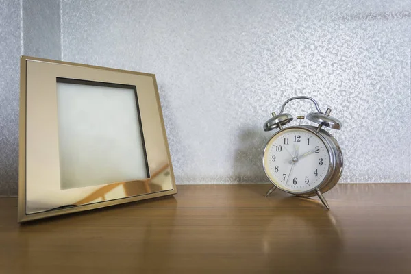 Table clock with photo frame