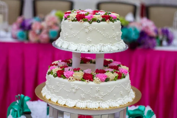Beautiful Wedding Cake Rose Flower — Stock Photo, Image