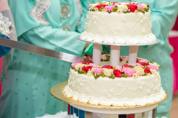 Beautiful Wedding Cake Rose Flower — Stock Photo, Image