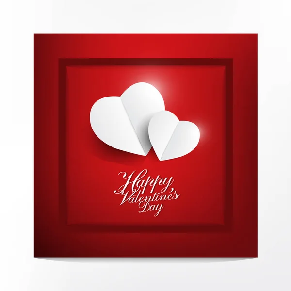 Tarjeta Felicitación Moderna Con Tipografía Feliz Día San Valentín Papel — Archivo Imágenes Vectoriales