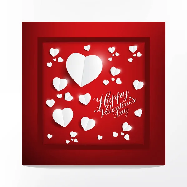 Biglietto Auguri Moderno Con Happy Valentines Day Typography Design Light — Vettoriale Stock