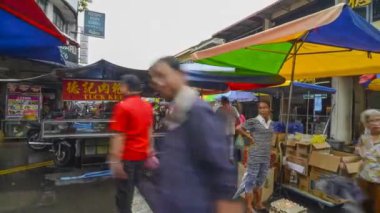Yerel halkın sabah Pazar (pasar pagi gidin Timelapse)