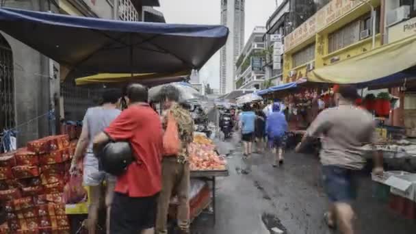 Livsstil människor shopping innan kinesiska nyåret. — Stockvideo