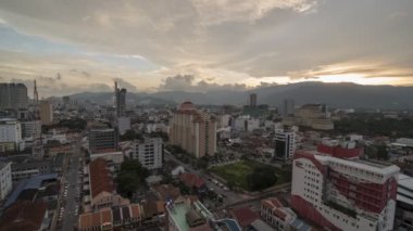 Timelapse gün Georgetown city scape havadan görünümü ile gece çekimleri için
