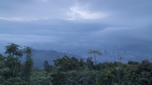 Timelapse Haze vista de la colina de Penang . — Vídeos de Stock