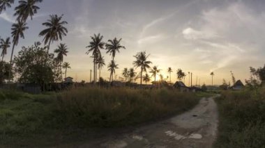 Timelapse akşam saat çiftlik çiftlik.