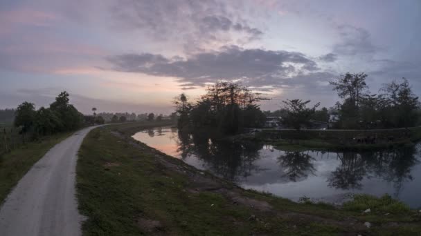 Timelapse landelijk dorp — Stockvideo