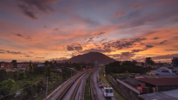 Timelapse colorato alba rossa — Video Stock