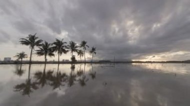 Timelapse günbatımı çiftçi Saban