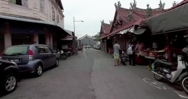 Passeio em Lorong Stewart, Penang . — Vídeo de Stock