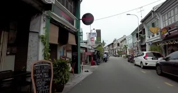 Jeździć w miłości Lane, Penang. — Wideo stockowe