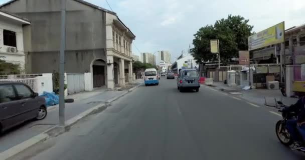 Paseo en Lebuh Macallum, Penang . — Vídeos de Stock