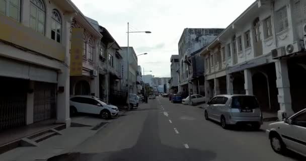 Jeździć w Lebuh Victoria, Penang. — Wideo stockowe